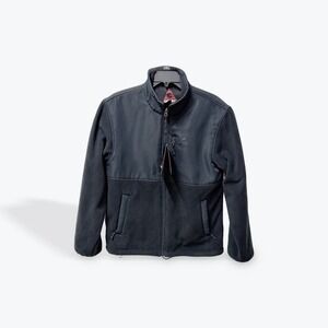 Gerry Mens Full Zip Fleece Jacket Black Hybrid Softshell FG8116 Small New